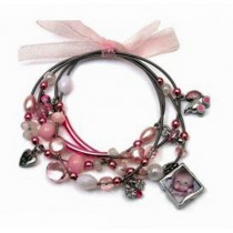 BRACCIALETTO FIOCCO ROSA PORTAFOTO MEMMAK17